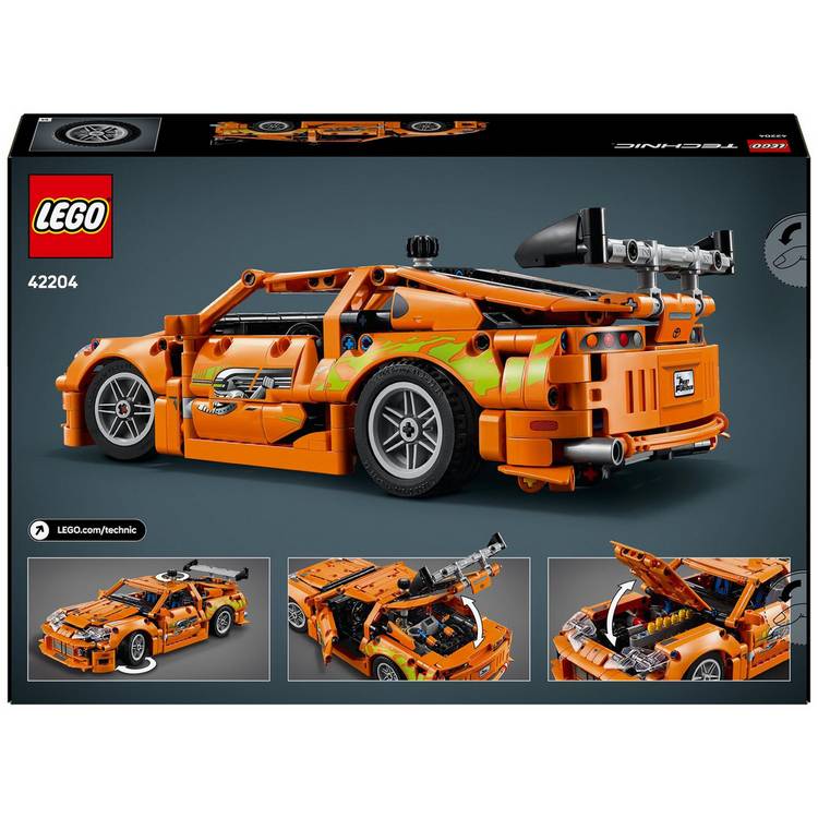 LEGO Fast and Furious Toyota Supra MK4 building set 810 pieces, imported from the UK