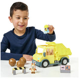 Bluey dump truck playset with rocks and signs, UK version