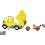 Bluey dump truck playset with rocks and signs, UK version