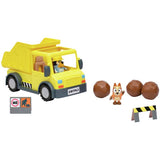 Bluey dump truck playset with rocks and signs, UK version