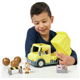 Bluey dump truck playset with rocks and signs, UK version
