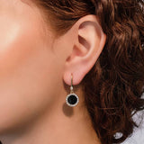 DKNY Gold and Black Crystal Drop Earrings 12.19mm, imported from the UK