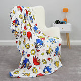 Argos Fleece Throw - Sonic the Hedgehog - White - 100x150cm- Buy online at McGrocer