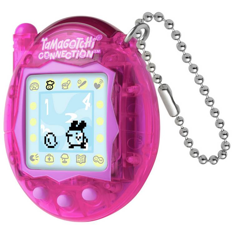 Tamagotchi Connection virtual pet translucent pink shell - British product