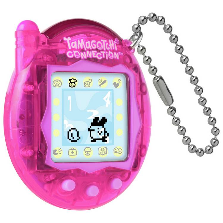 Tamagotchi Connection virtual pet translucent pink shell - British product