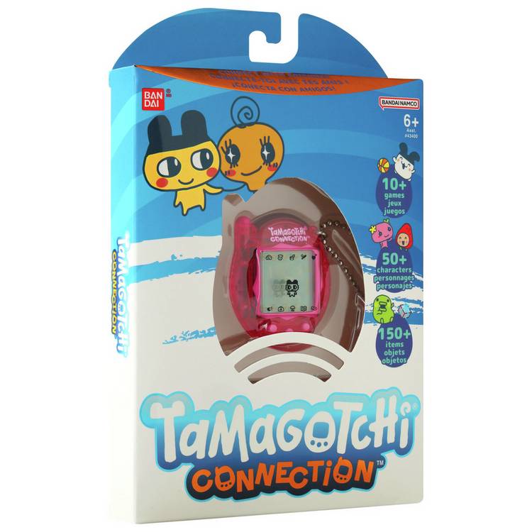 Tamagotchi Connection virtual pet translucent pink shell - British product