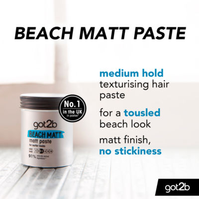 got2b beach matt hair styling paste 100ml - British product