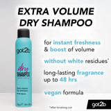 got2b dry shampoo extra volume 200ml, UK version