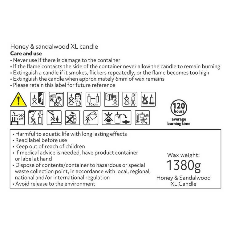 Argos Home large multiwick candle honey and sandalwood (British brand)