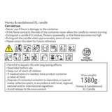 Argos Home large multiwick candle honey and sandalwood (British brand)