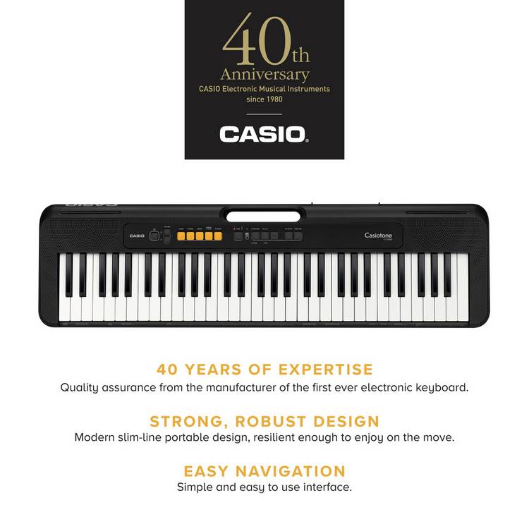 Casio CT-S100AD keyboard bundle stand headphones, imported from the UK