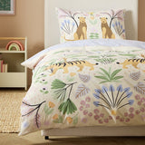 Habitat Flora Fauna reversible bedding set cream single - British product