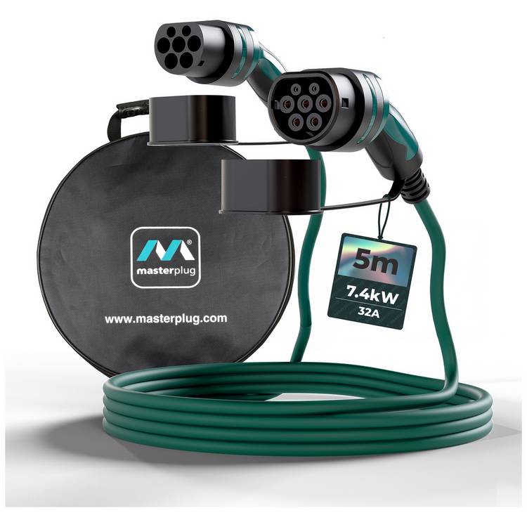 Masterplug Mode 3 EV charging cable 5m, imported from the UK