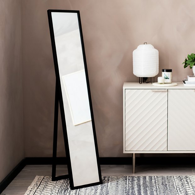Home Essentials black cheval mirror 150x30cm - British product