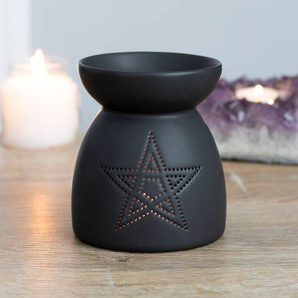 Something Different pentagram oil burner ceramic 9x10cm (British brand)
