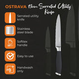 Tower utility knife black and silver - British product