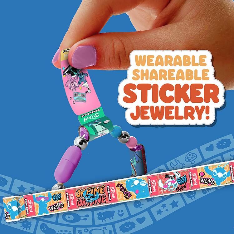 Disney Stitch Sticki Rolls pendant and bracelet set, UK version