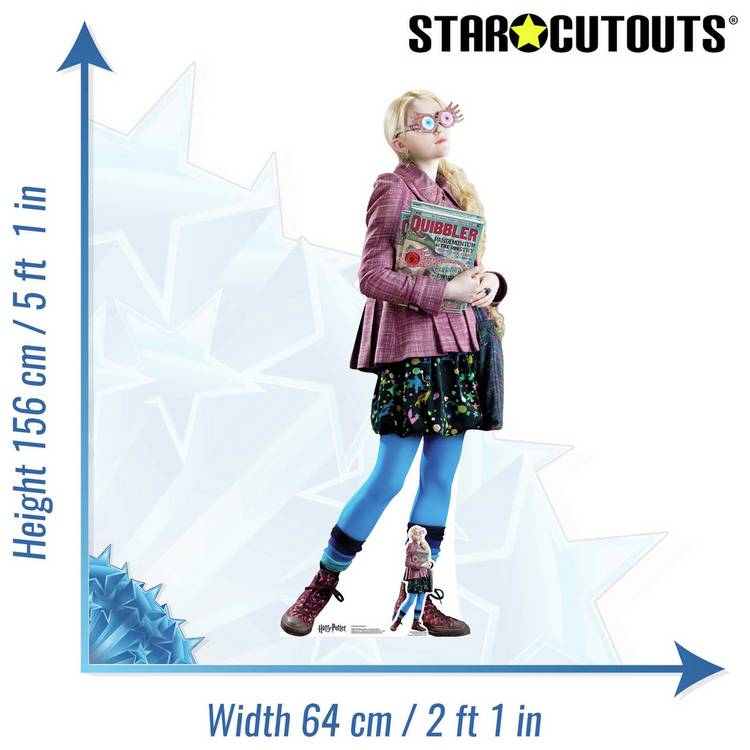 Star Cutouts Luna Lovegood lifesize cardboard cutout, imported from the UK