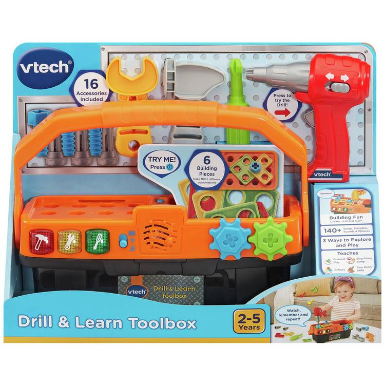 Vtech Drill & Learn Toolbox educational toy, UK version