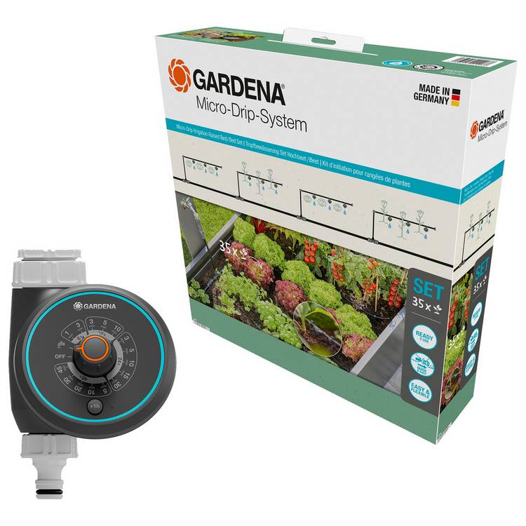 Gardena raised bed set with Water Control Flex, UK version