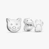 Argos Revere Sterling Silver Paw and Cat Face Stud Earrings- Buy online at McGrocer