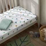 Habitat Cotton Little Dino Nursery Fitted Sheet - Cot Bed