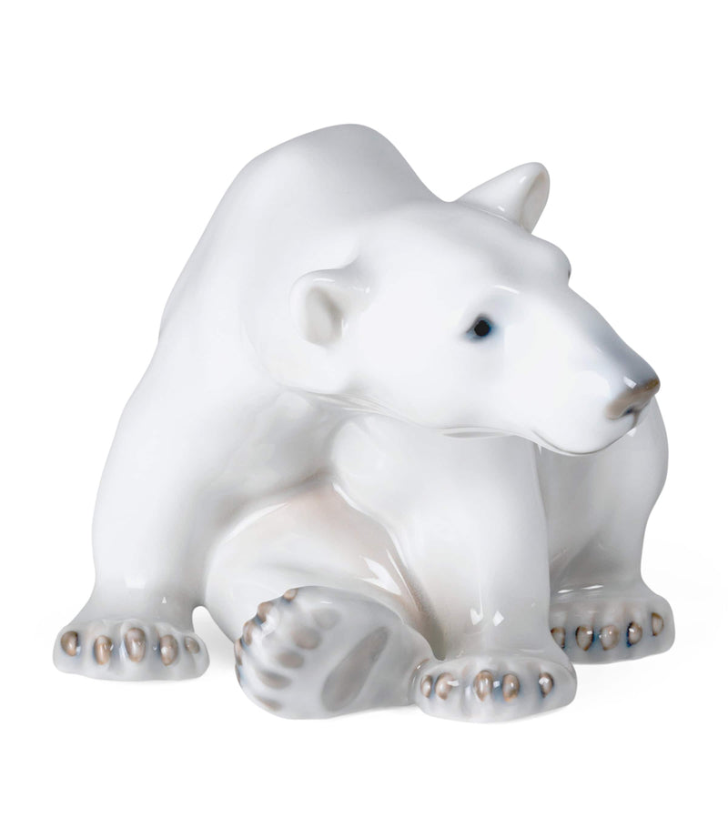 Royal Copenhagen porcelain polar bear figurine 12cm, imported from the UK