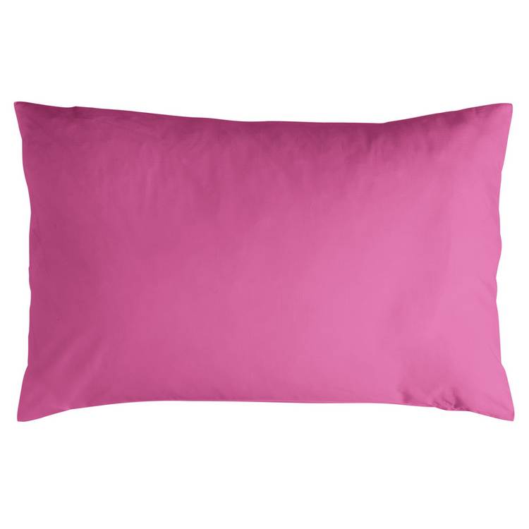 Habitat polycotton pillowcase pair in cerise, standard size (British brand)