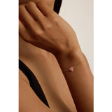 Ted Baker gold plated pink crystal heart adjustable bracelet - British product