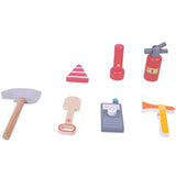Chad Valley wooden firefighter roleplay playset 10.4 cm, imported from the UK
