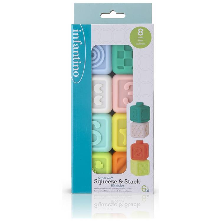 Infantino soft cubes 8 pack sensory toy, imported from the UK