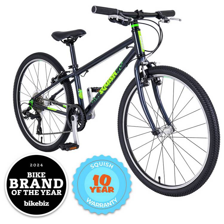 Squish 24 inch lightweight kids bike dark grey (British brand)