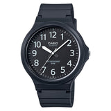 Casio analogue watch black dial resin strap, imported from the UK