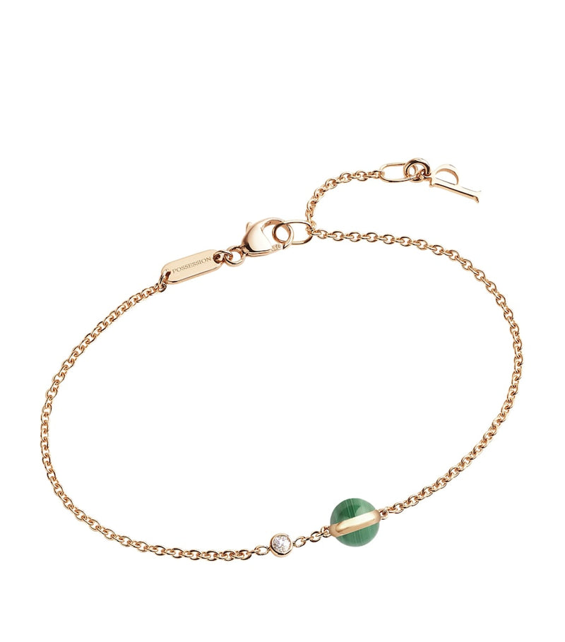 Piaget Possession bracelet rose gold diamond malachite, imported from the UK