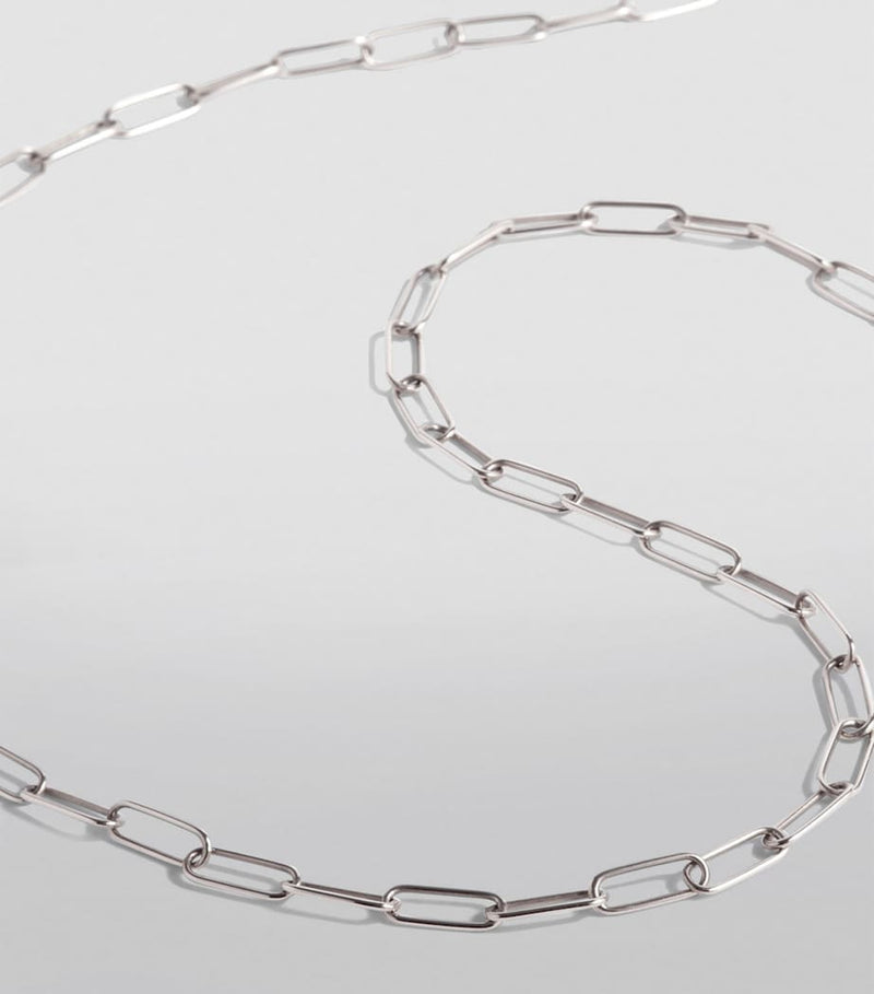 Annoushka white gold cable chain 60cm, imported from the UK