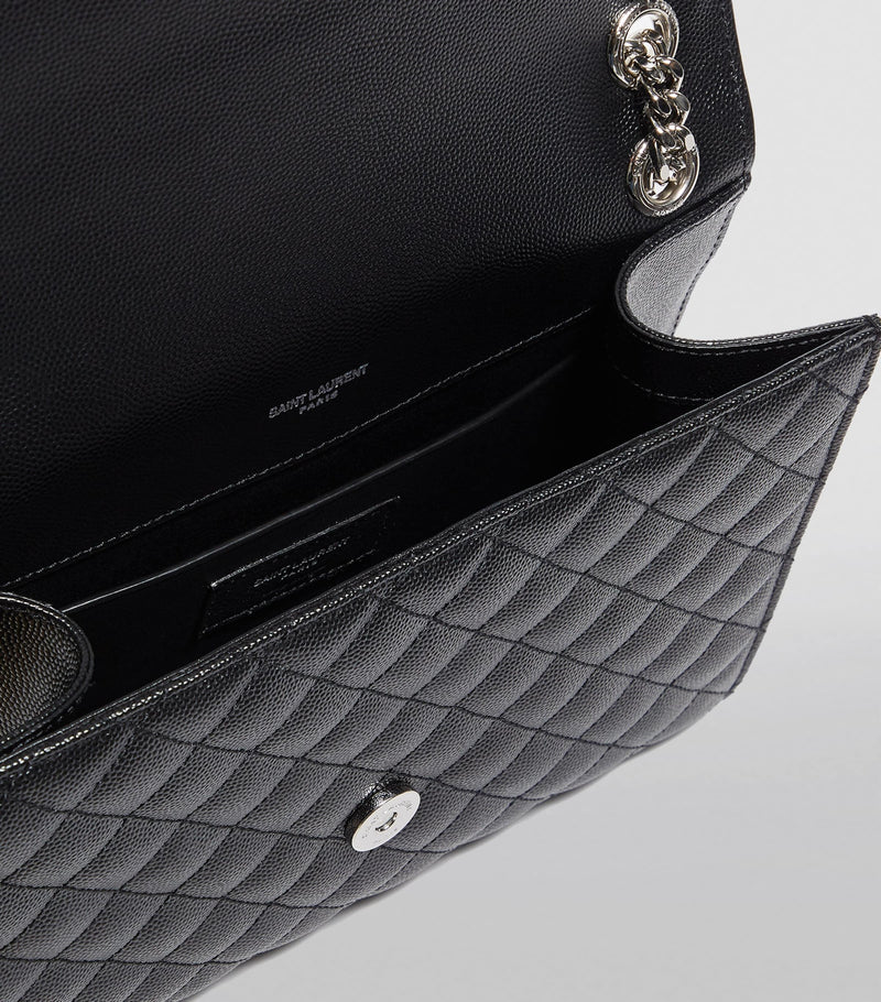 Saint Laurent medium envelope matelassé shoulder bag (British brand)