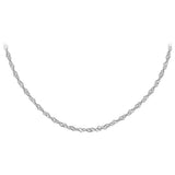 Revere 9ct white gold twisted curb necklace 18 inches (British brand)