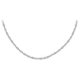 Argos Revere 9ct White Gold Twisted Curb 18 Inch Necklace- Buy online at McGrocer