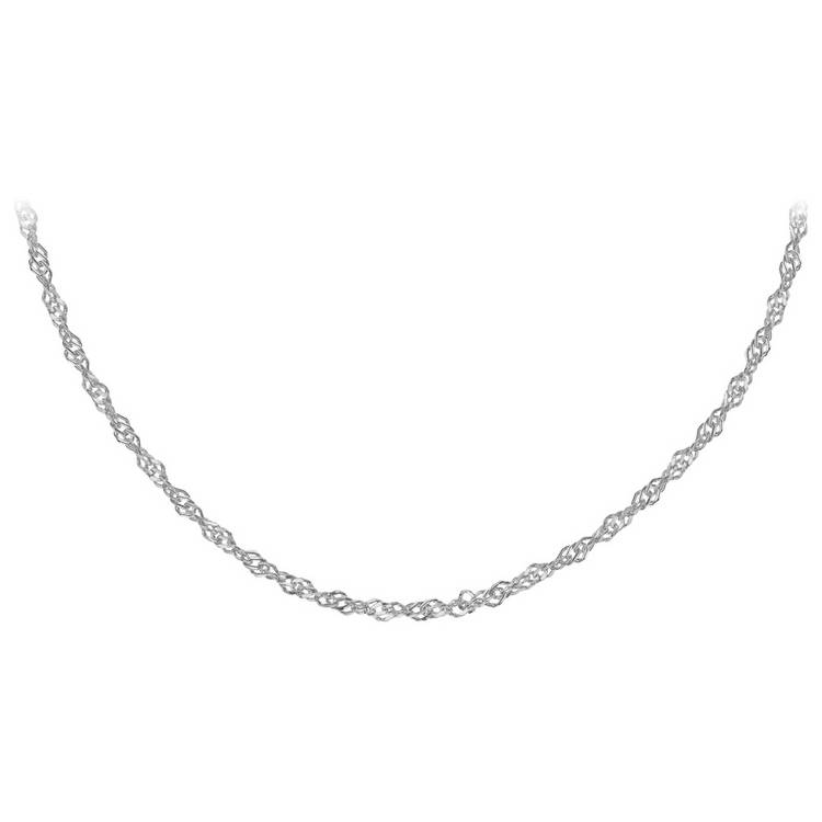 Revere 9ct white gold twisted curb necklace 18 inches (British brand)