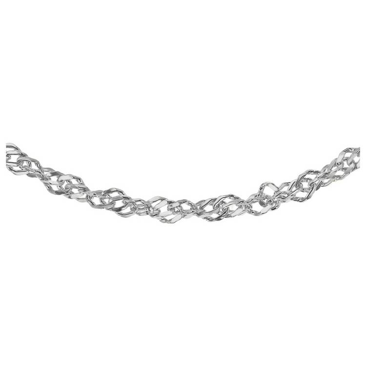 Revere 9ct white gold twisted curb necklace 18 inches (British brand)
