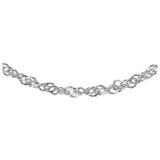Revere 9ct white gold twisted curb necklace 18 inches (British brand)