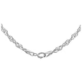 Revere 9ct white gold twisted curb necklace 18 inches (British brand)