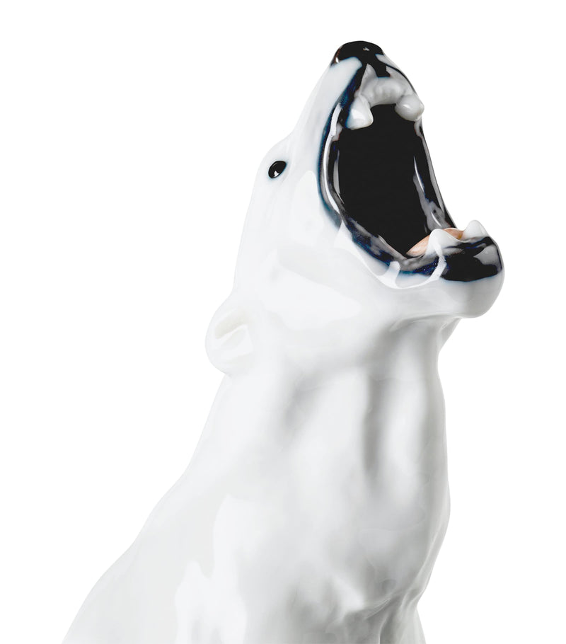 Royal Copenhagen porcelain polar bear figurine 33.5cm high, imported from the UK