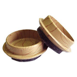 Felt Gard 44mm castor cups wood effect 4 pack - British product