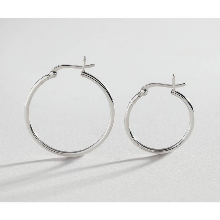 Revere sterling silver hoop earrings set of 2 pairs, imported from the UK