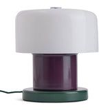 Habitat Portobello touch table lamp green white glass shade, UK version