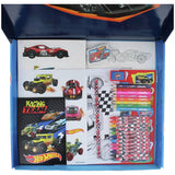 Hot Wheels large art colouring set with crayons and pencils, imported from the UK