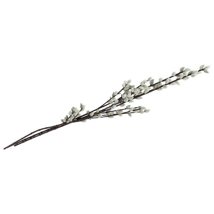 Argos Home artificial cream pussy willow stems 94cm, imported from the UK