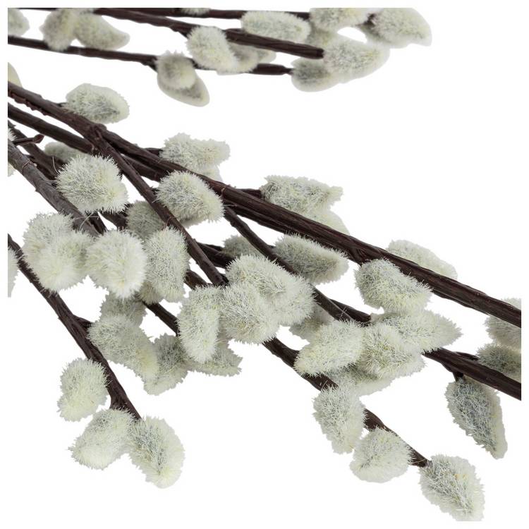 Argos Home artificial cream pussy willow stems 94cm, imported from the UK