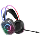 Deltaco DH230 wired gaming headset semi-transparent black - British product